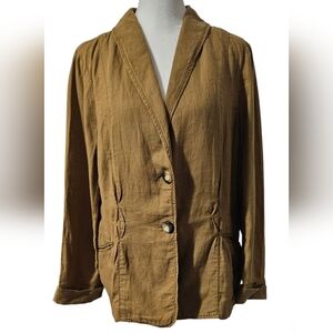 J. Jill | Classic Brown Linen Blazer